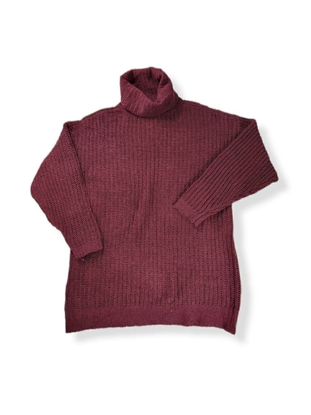 Arizona Turtle neck Knit Dress Burgundy Medium Jr.